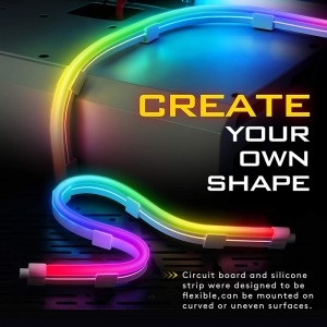Case PC Gaming Neon Flex Strip